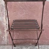 Foldable wrought iron chair