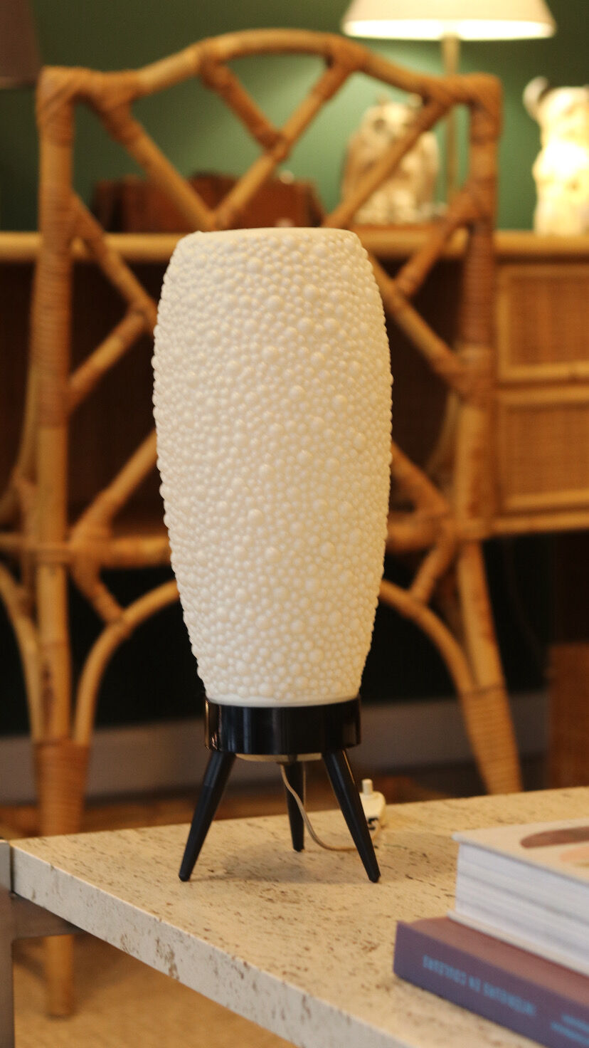 Mid-century textured plastic lamp, 1950s–60s.