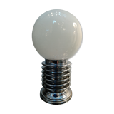 Chrome and opaline table lamp from the 70s