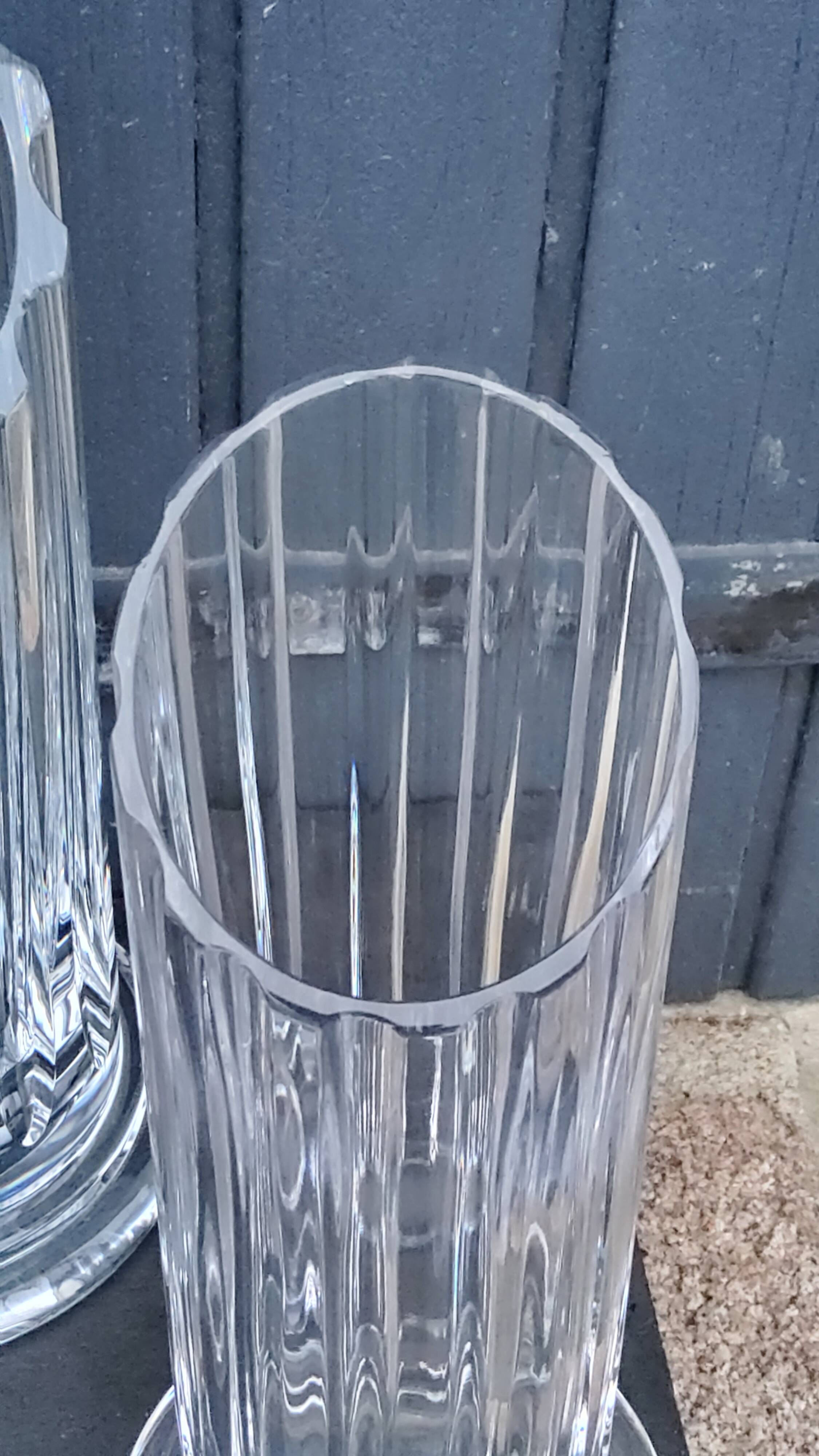Set of 3 Daum crystal vases model Cythère from the 80s