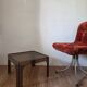 Smoked plexiglass side table, Prisunic