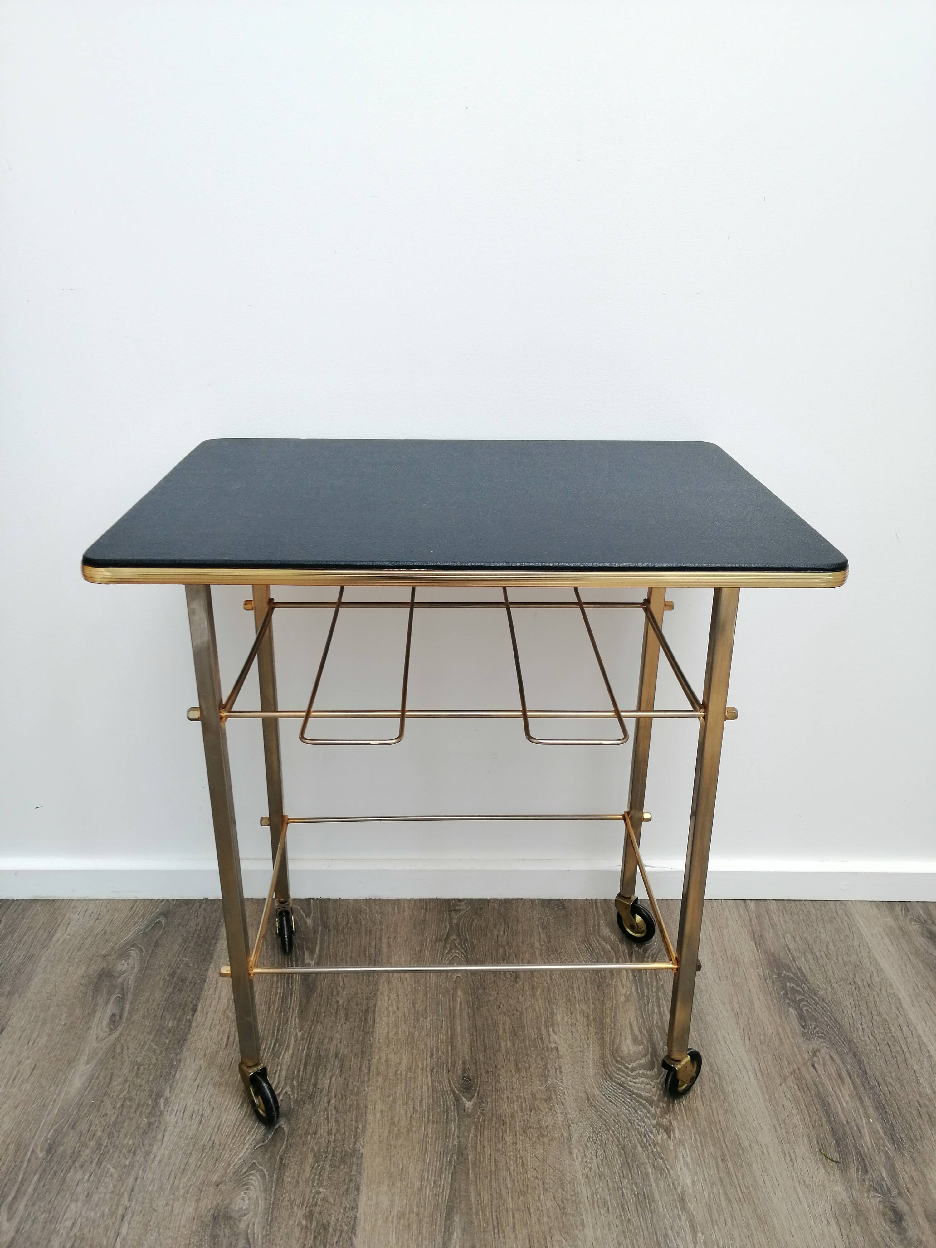 Black & gold side table