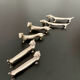 6 various animal knife holders in silver metal