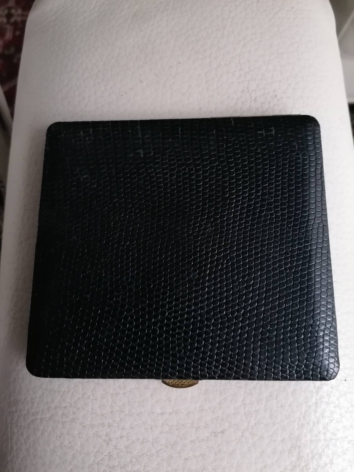 Vintage black longchamp leather cigarette case
