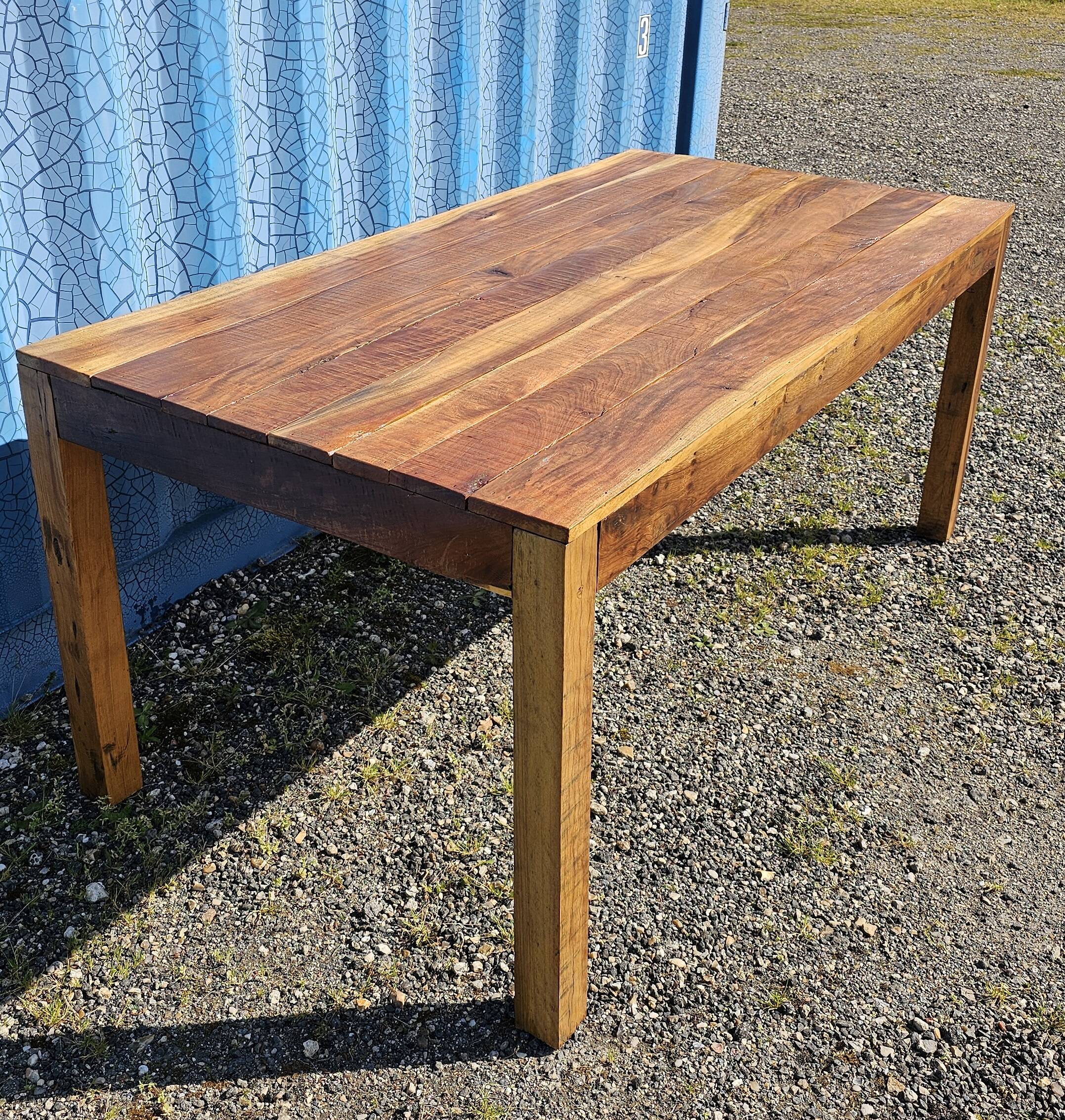 Rectangular teak dining table