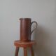 Ceramic pitcher vase with handle Scandinavian country decoration handcrafted vintage sandstone