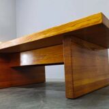 1960s Scandinavian Solid Pine Coffee Table Minimalist Design