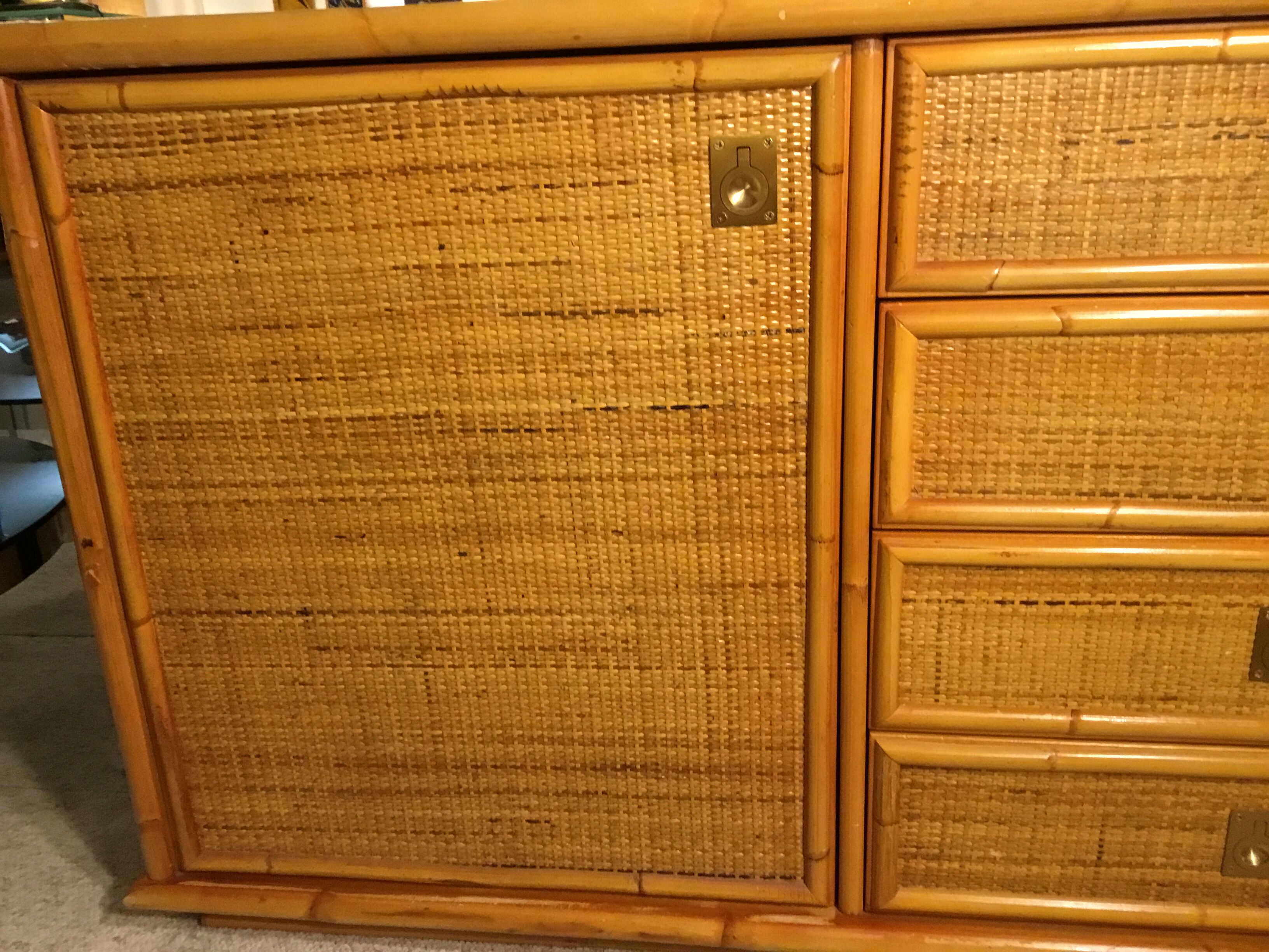 Rattan dresser