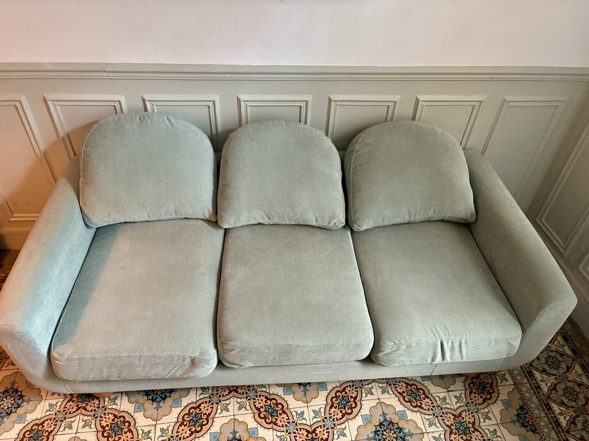 3-seater sofa, in corduroy, MIMIJI, La Redoute Intérieurs Euca