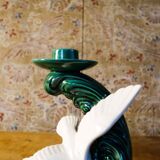 Barbotine candle holder from the 50s.