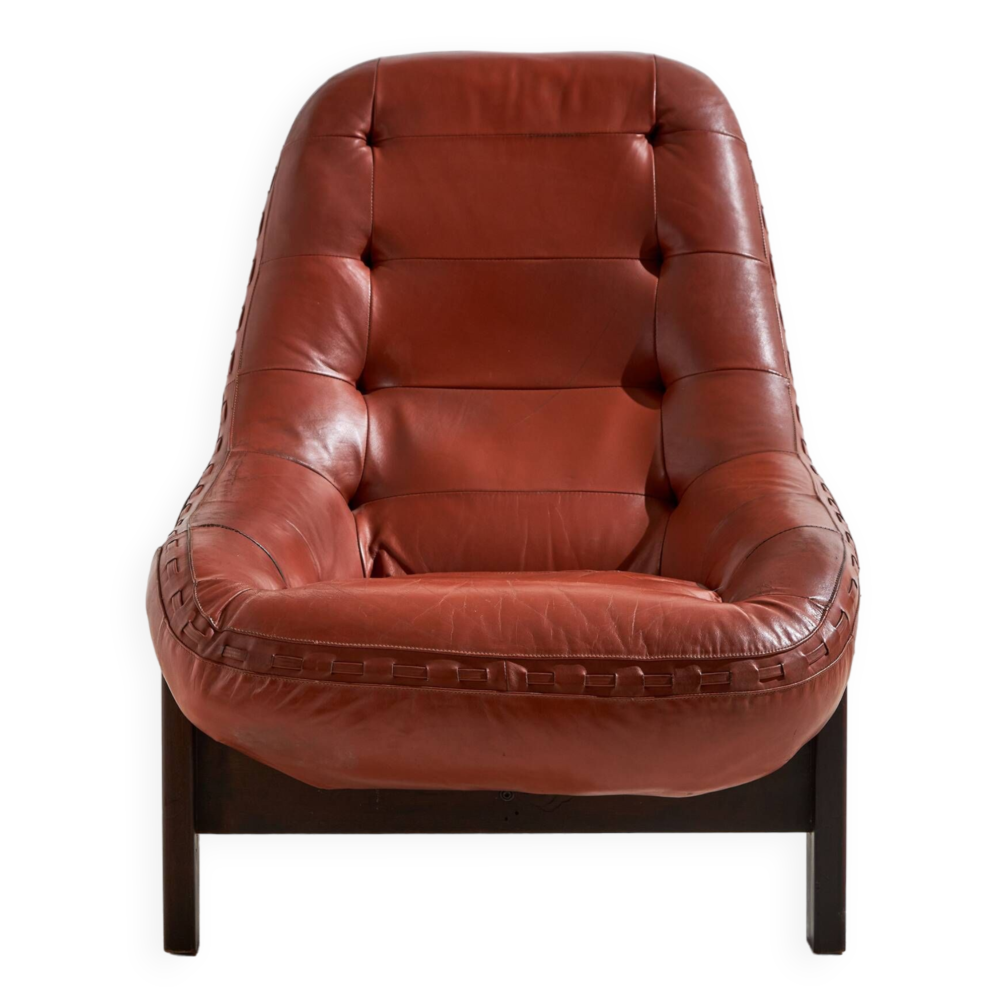 Leather lounge chair by jean gillon for probel (mk10185)
