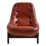 Leather lounge chair by jean gillon for probel (mk10185)