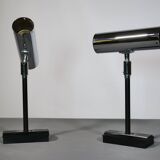 Luminaires murales space age en chrome pour le personnel, ensemble de 2, années 1970