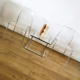 Pair of transparent plexiglass chairs "Armet Italy"