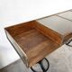 Oak and brass-mounted display cabinet on legs – Circa 1950
