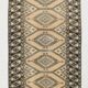 Tapis persan vintage noir crème 3 x 10, 76 x 303 cm SK 20938