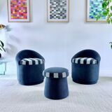 Set of 3 poufs/chairs