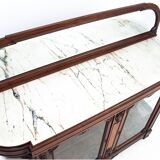 Buffet en verre avec dessus en marbre, France, 1880