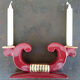 pair of ceramic candle holders 50s