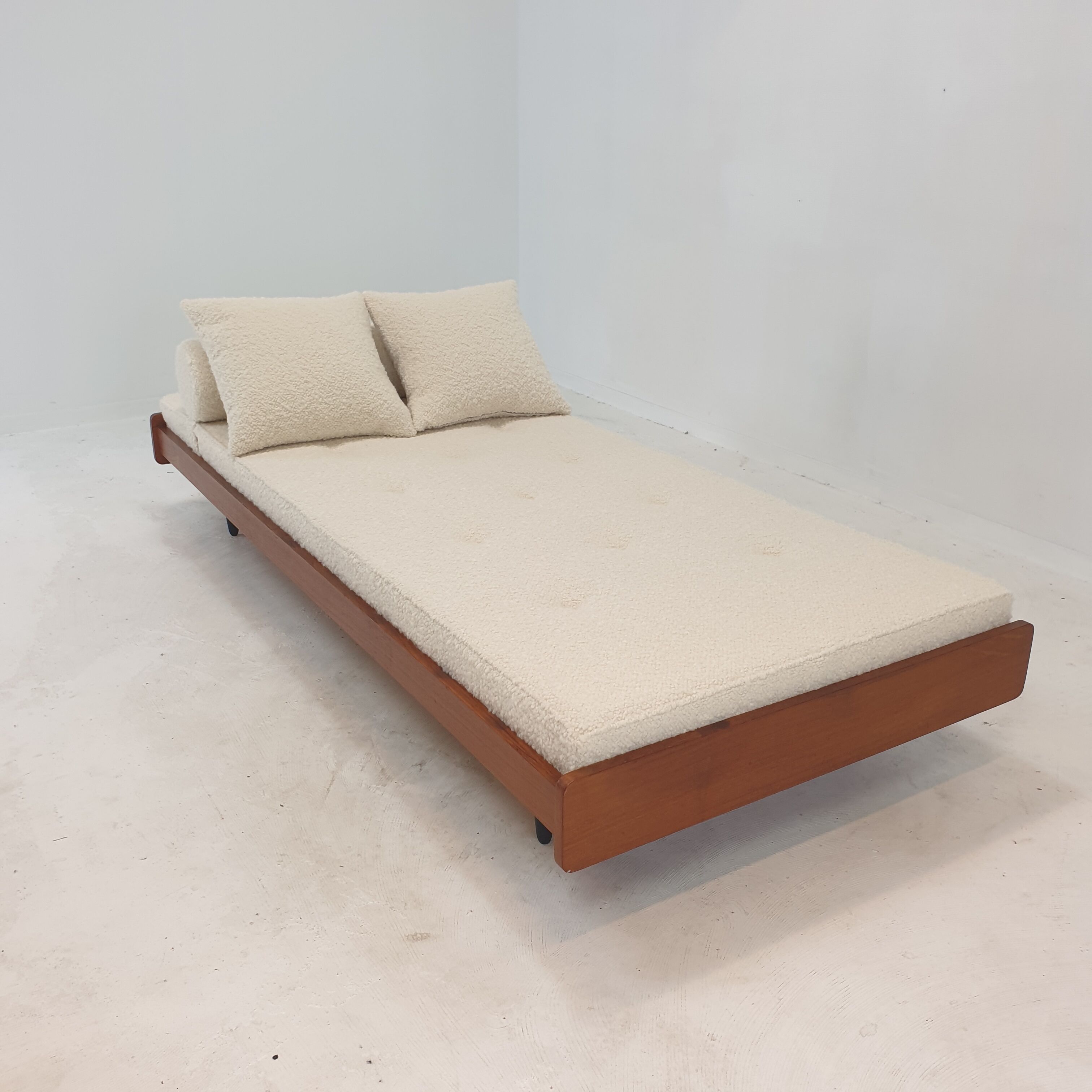 Teak Daybed with Cushions and Bolster, 1960s