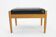 Tabouret en cuir de hêtre des années 1960, Danemark