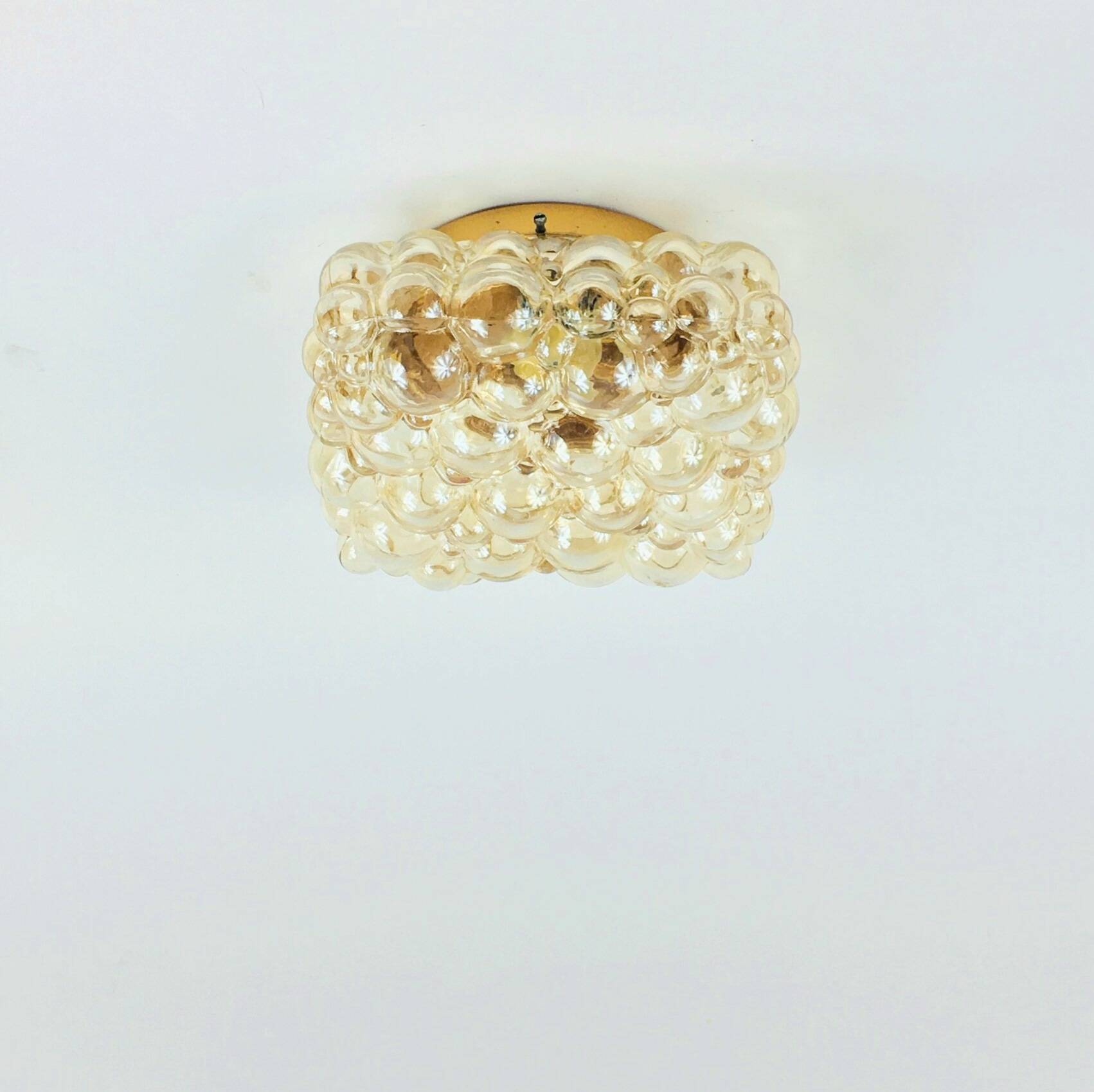 Plafonnier en verre à bulles du milieu du siècle, Tynell pour Limburg, Allemagne, années 1970