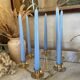 Low six-light brass chandelier circa 1950