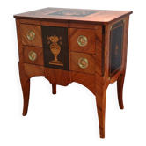 Commode de Maîtrise XVIIIe - Marqueterie de Fleurs - Style Transition
