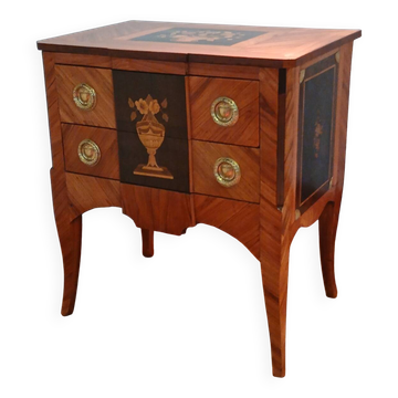 Eighteenth-Century Masterpiece Commode - Floral Marquetry - Transition Style