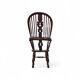 Wide arm arch back antique Windsor chair / Ash Elm rustic farmhouse Yorkshire Windsor chair / 19th century