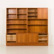 Danish mid century modular bookcase in teak by Poul Hundevad Denmark  1970