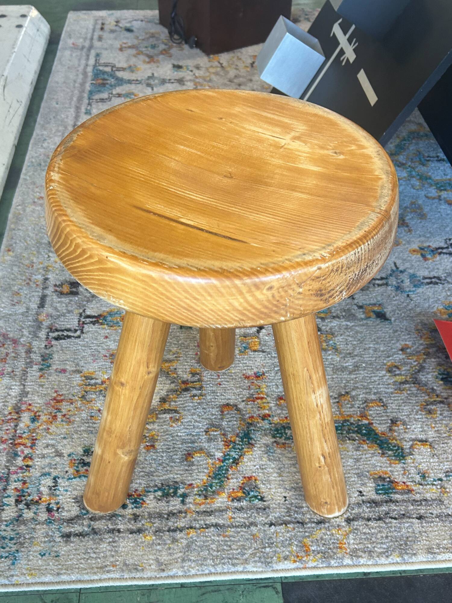 Charlotte Perriand tripod stool 1970