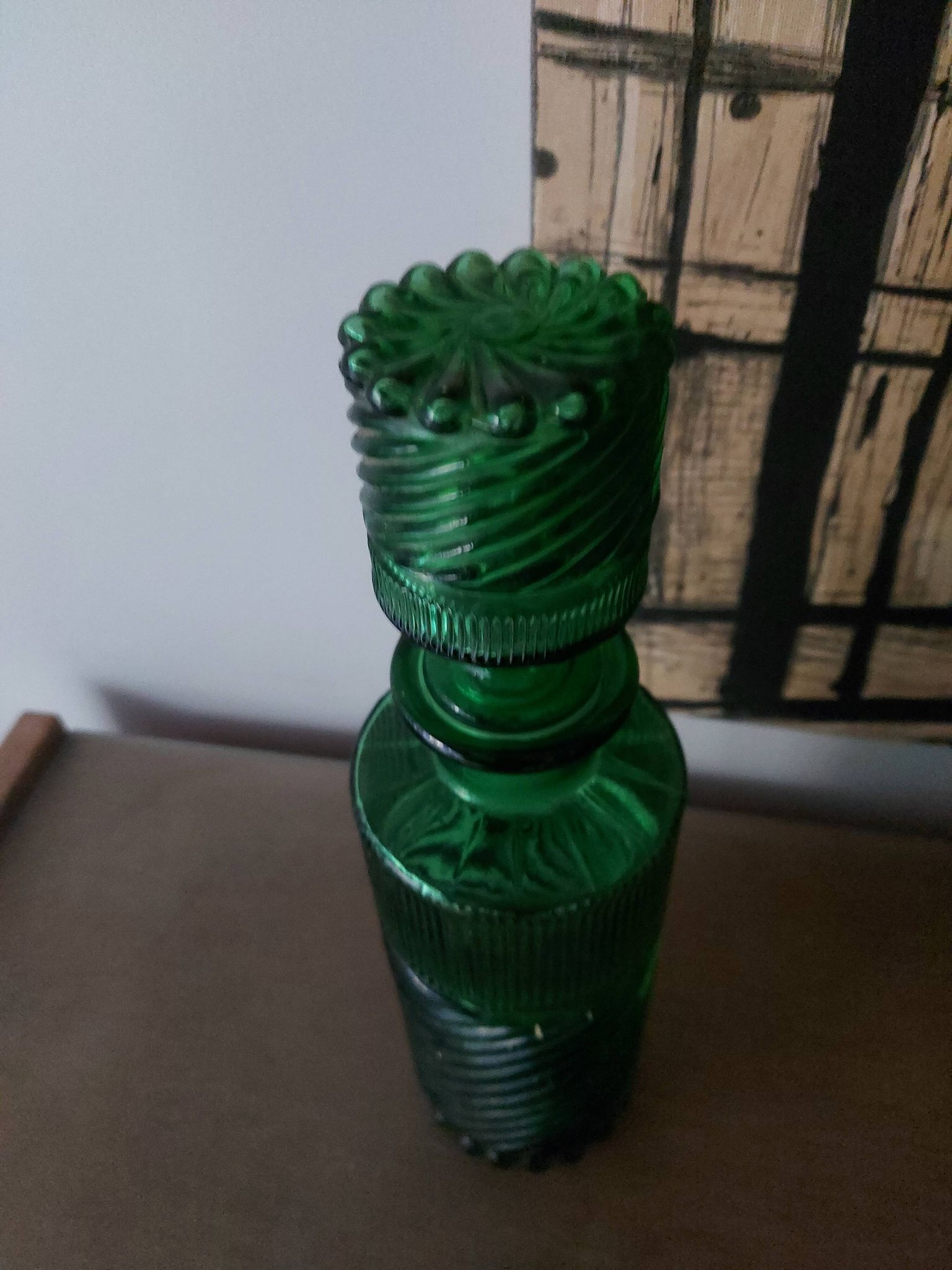 Italian vintage glass bottle