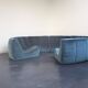 Rare and Exceptional 'Gilda' Circle Sofa in Velvet by Michel Ducaroy, 1972
