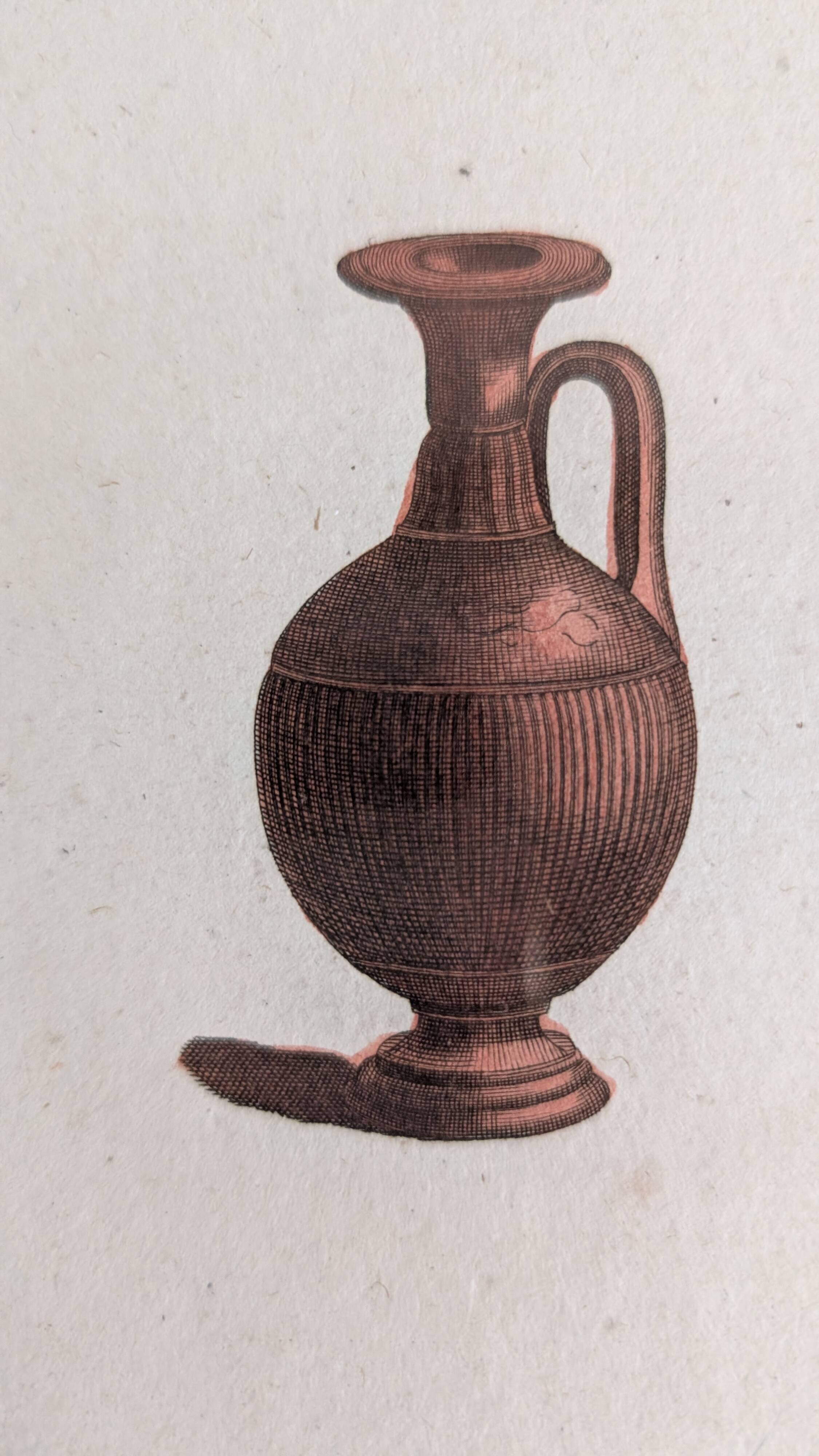 Ancient antique pottery engraving