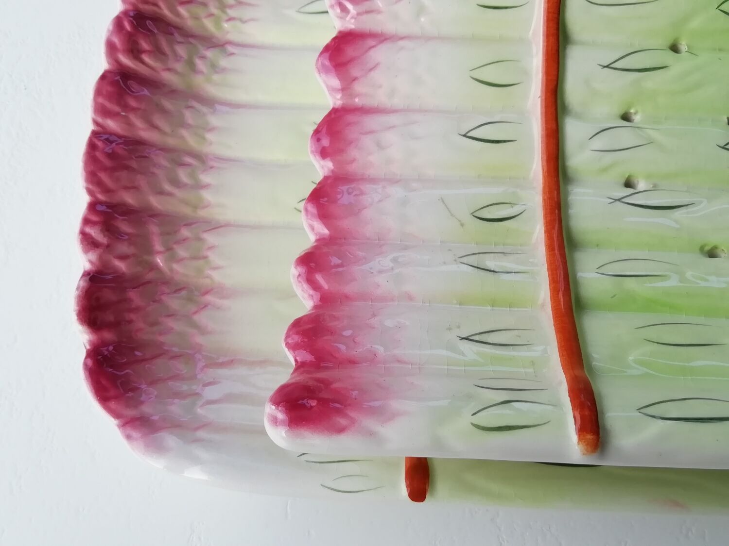 Asparagus dish in slip