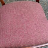 Mahogany chair in English style with burgundy fabric from the 20th century.