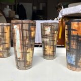 4 Vallauris ceramic cups by Alexandre Kostanda 1960