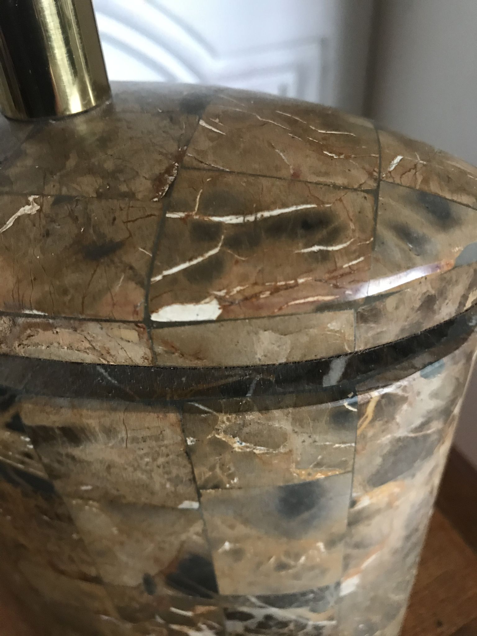 Lampe en pierre vintage