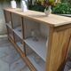Raw wood craft furniture, pearl gray interior.
