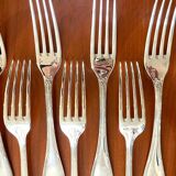 Christofle ribbons, 61-piece flatware set, excellent condition