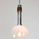 Vintage Italian Chrome and Glass Pendant Lamp