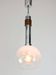 Vintage Italian Chrome and Glass Pendant Lamp