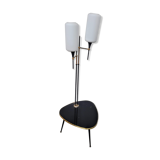 Floor lamp two glass globes and tablet