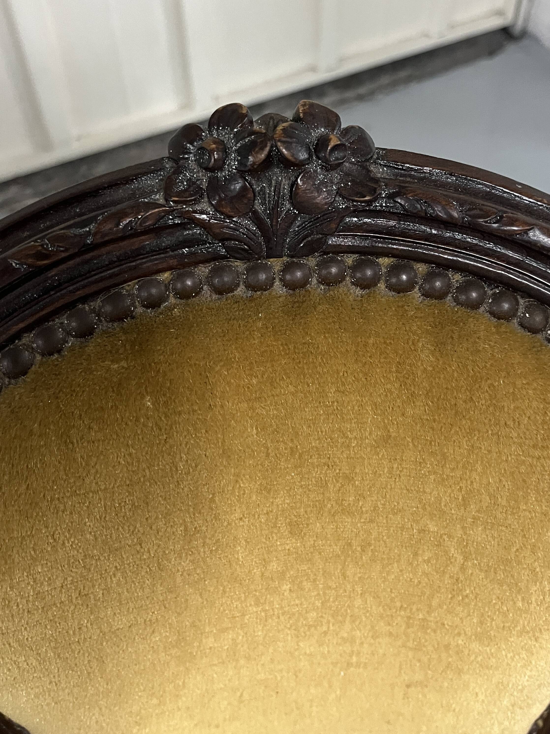 Old-fashioned secretary desk and chair set.