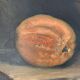 Nature morte vintage à la citrouille, peinture à l'huile sur toile signée R. Grinberg