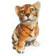 Vintage animal sculpture in Italian ceramic depicting a tiger cub.