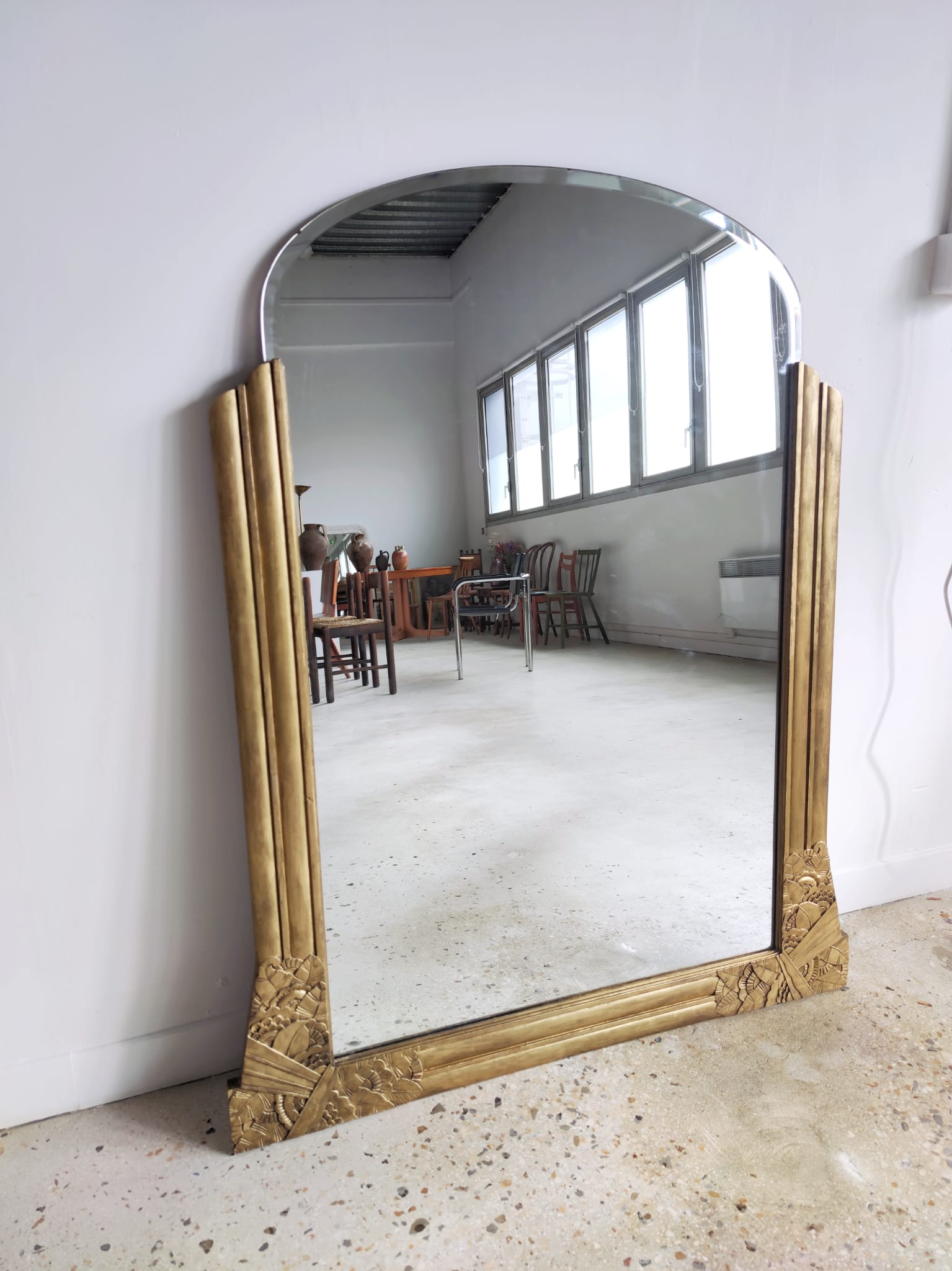 Golden mirror Art Deco