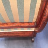Walnut recamier bench Napoleon III daybed mid-nineteenth century