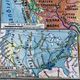 Old school map United States physical and political